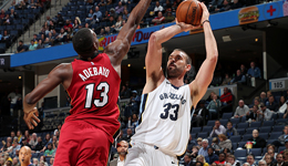 德拉季奇19+5+5率7人得分上双 热火半场击溃灰熊连胜