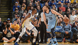 汤普森29分勇士击败灰熊 加索尔21+9杜兰特22分