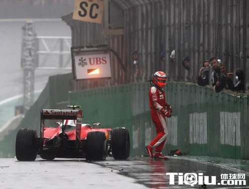 莱科宁F1巴西站失控退赛 吐槽雨胎抓地力不如10年前