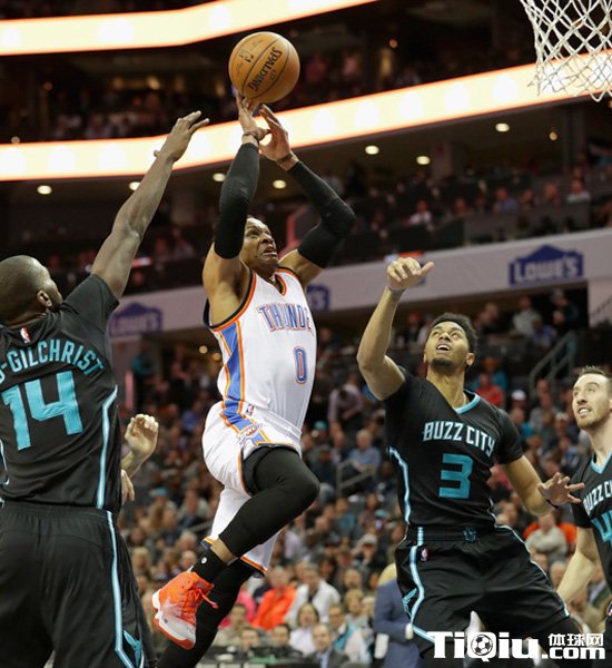 黄蜂沃克末节逆袭雷霆 威少高分表现不敌黄蜂