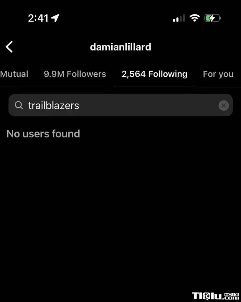 利拉德取关开拓者官方账号